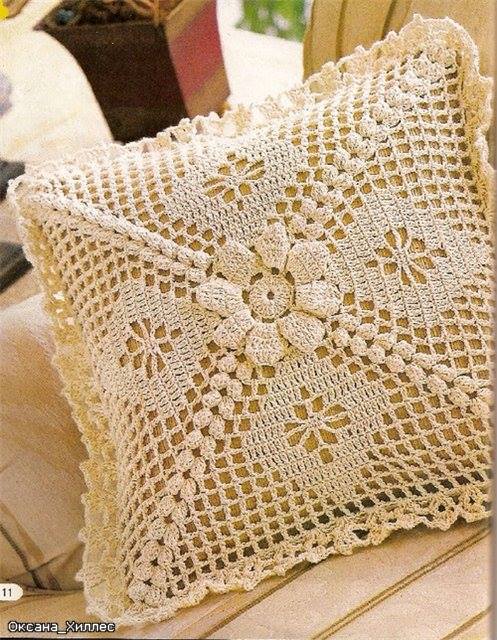 Cojines tejidos a crochet con patrones - Imagui