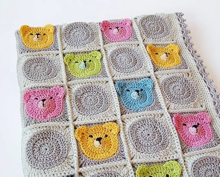 Colcha con ositos para bebe | Crochet | Pinterest