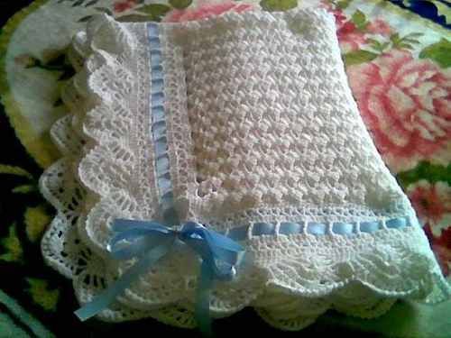 Imagenes de chal tejidos a crochet para bebés - Imagui