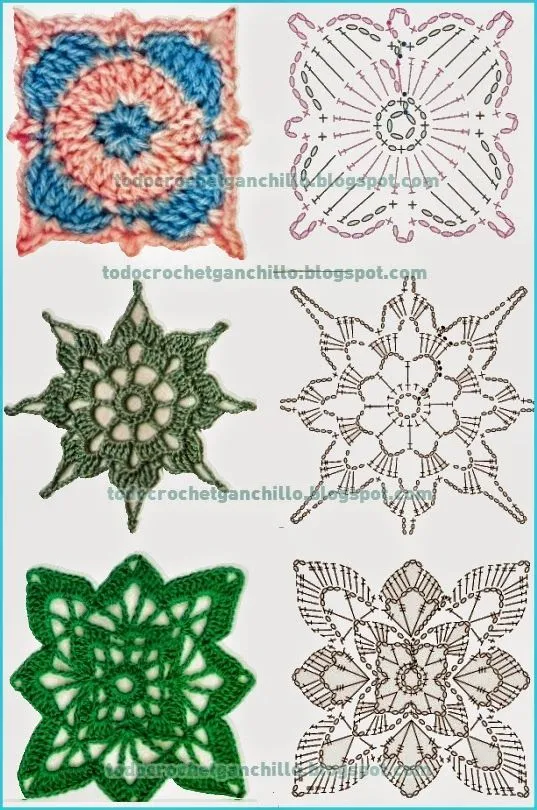 Colección de 10 cuadros de la abuela tejidos al crochet, con esquemas para comprensión … | Puntadas de ganchillo, Cuadrados a crochet patrones, Tapices de ganchillo Colección de 10 cuadros de la abuela tejidos al crochet, con esquemas para comprensión … | Puntadas de ganchillo, Cuadrados a crochet patrones, Tapices de ganchillo
