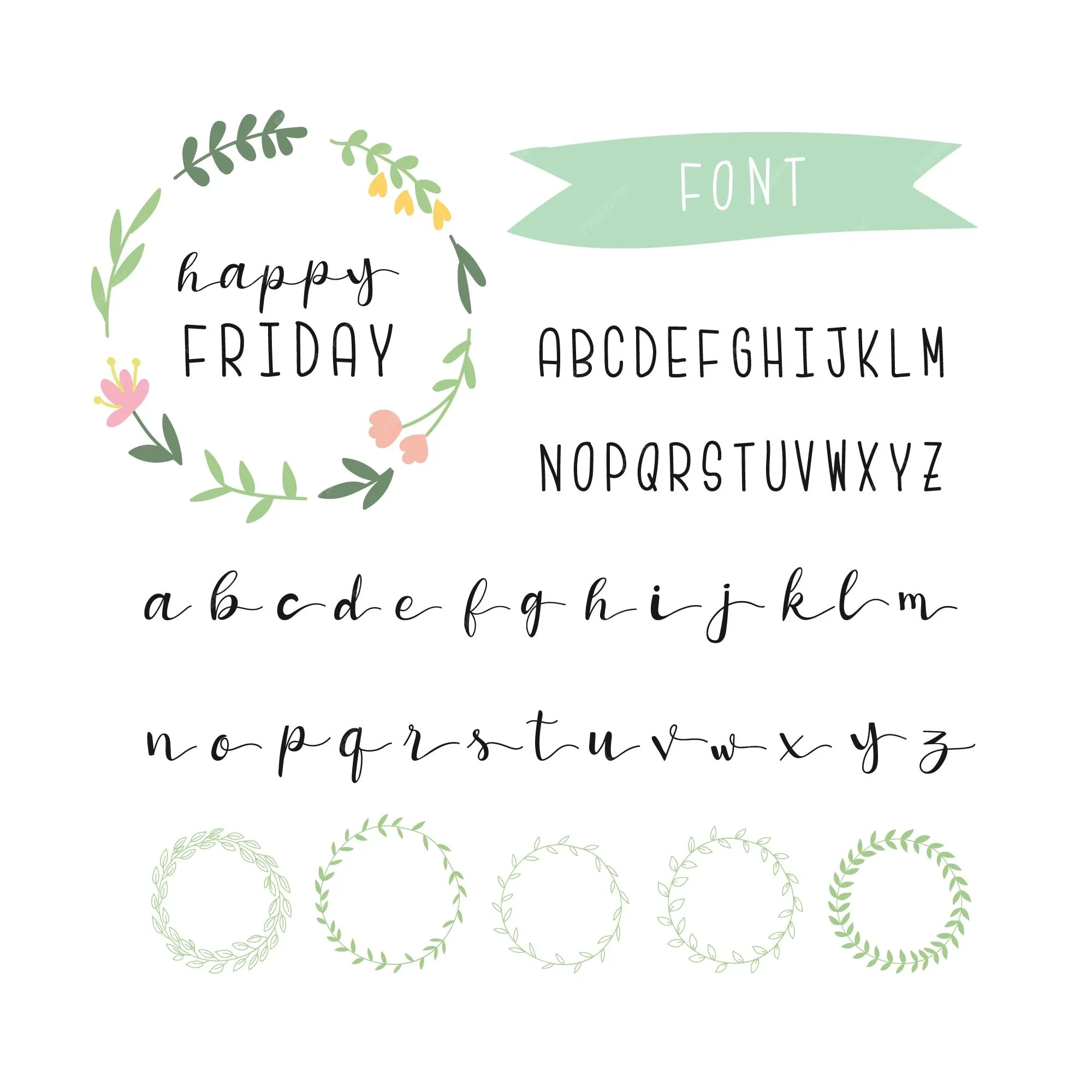 Colección de alfabeto bonita | Vector Gratis Colección de alfabeto bonita | Vector Gratis