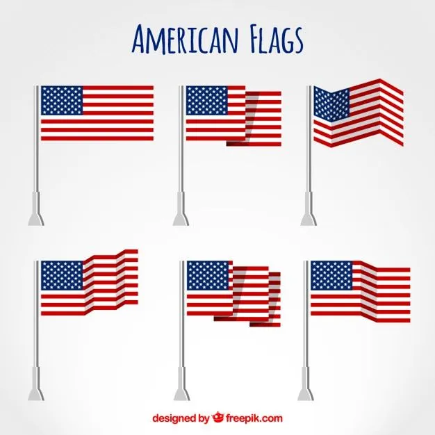 Colección Banderas americanas planas | Descargar Vectores gratis