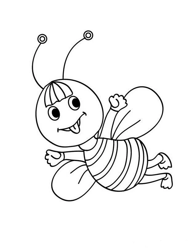 Mi colección de dibujos: Abejas para colorear