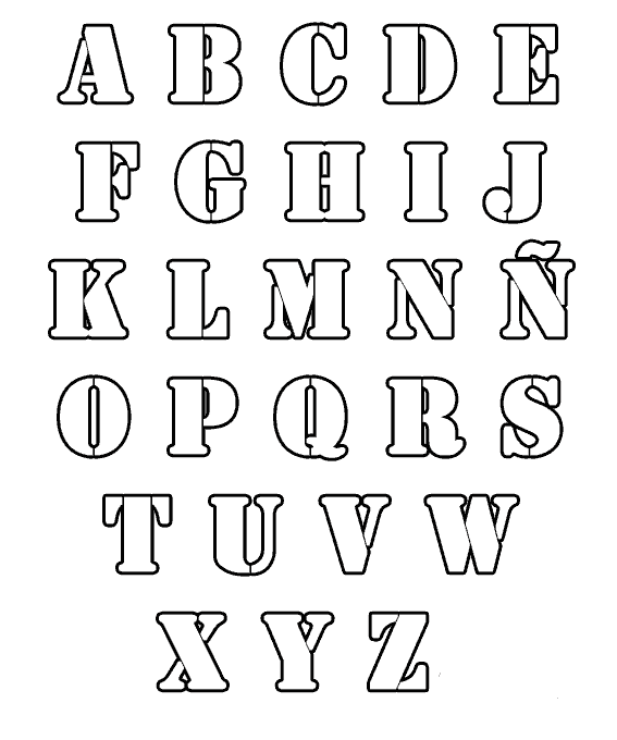 Moldes de letras para dibujar - Imagui