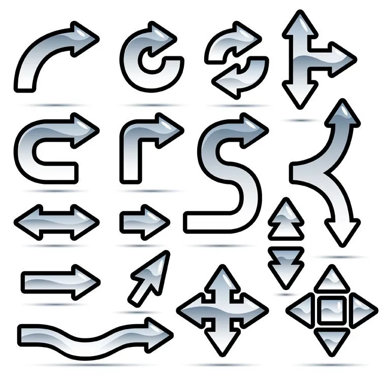 Colección de flechas glossy para microstock. Colección de flechas glossy para microstock.