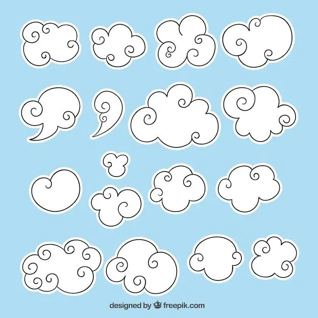 Colección de nubes dibujadas a mano | Descargar Vectores gratis