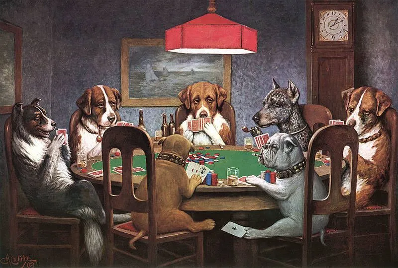 La colección original de cuadros “Perros jugando al Poker” y ...