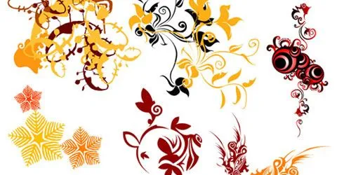 Coleccion de vectores florales para illustrator Coleccion de vectores florales para illustrator