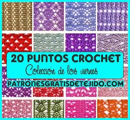 20 Patrones Crochet de Puntos Calados ~ Patrones para Crochet