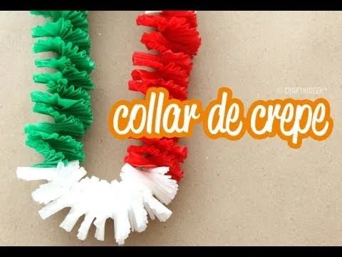 Collar de papel crepé: Fiestas patrias! - YouTube