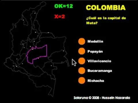 Colombia, departamentos y capitales. - YouTube