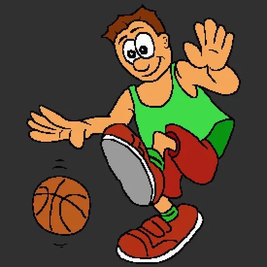 Un color de baloncesto - Dibujos de deportes para colorear en línea