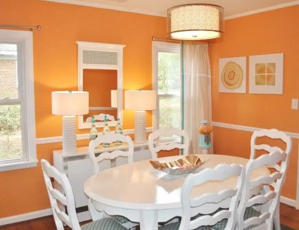 Color naranja para el comedor : PintoMiCasa. Color naranja para el comedor : PintoMiCasa.