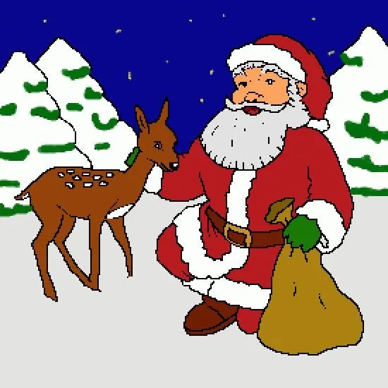 Santa Claus se prepara para su viaje - Dibujos de Navidad para ...