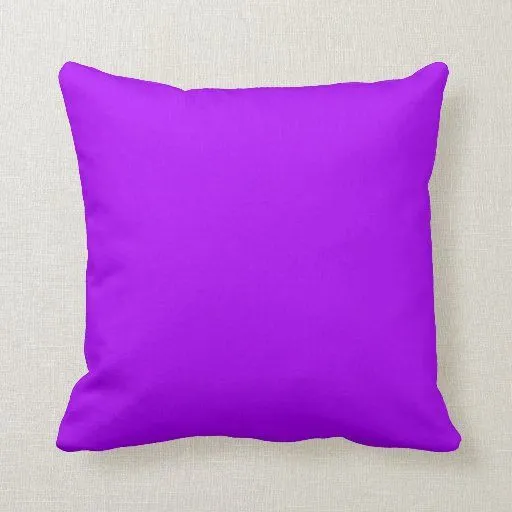Color púrpura de neón fucsia púrpura brillante sol cojín | Zazzle