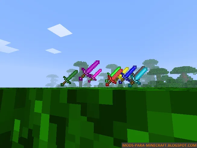 Color Your Weapons Mod para Minecraft 1.4.7: | Mods para Minecraft ...