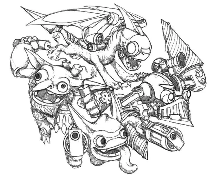 Dibujo para colorear Skylanders : Skylanders - Tecnolog 14