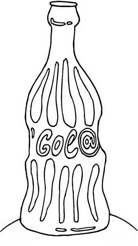 COLOREA TUS DIBUJOS: Botella de Bebida Cola para colorear COLOREA TUS DIBUJOS: Botella de Bebida Cola para colorear