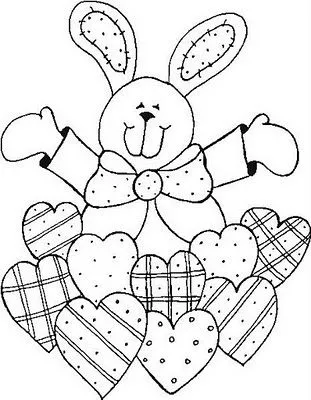 COLOREA TUS DIBUJOS: Dibujo de conejo de pascua para colorear
