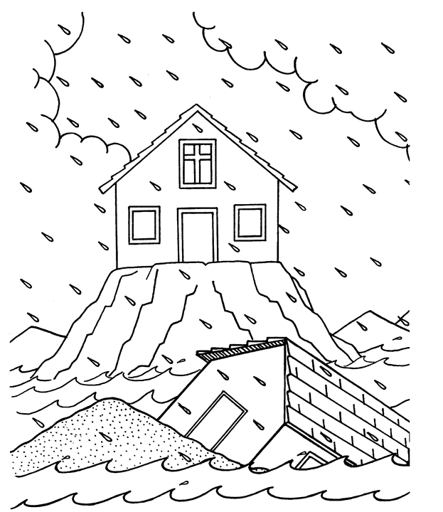 COLOREA TUS DIBUJOS: Dibujo de desastre por lluvia para colorear