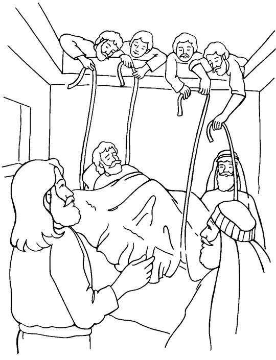 COLOREA TUS DIBUJOS: Dibujo de Jesus sanando a un enfermo para ...
