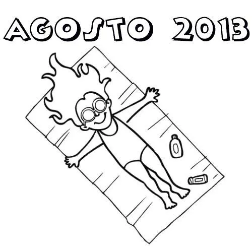 COLOREA TUS DIBUJOS: mes de agosto para colorear y pintar