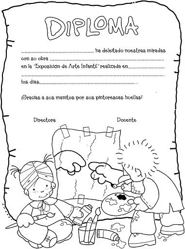 COLOREA TUS DIBUJOS: Diploma de Exposición infantil