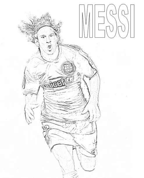 Colorea Tus Dibujos: Leonel Messi para colorear y pintar