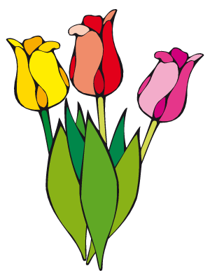 Colorea dibujos de Flores y Plantas - Un ramo de flores muy colorido