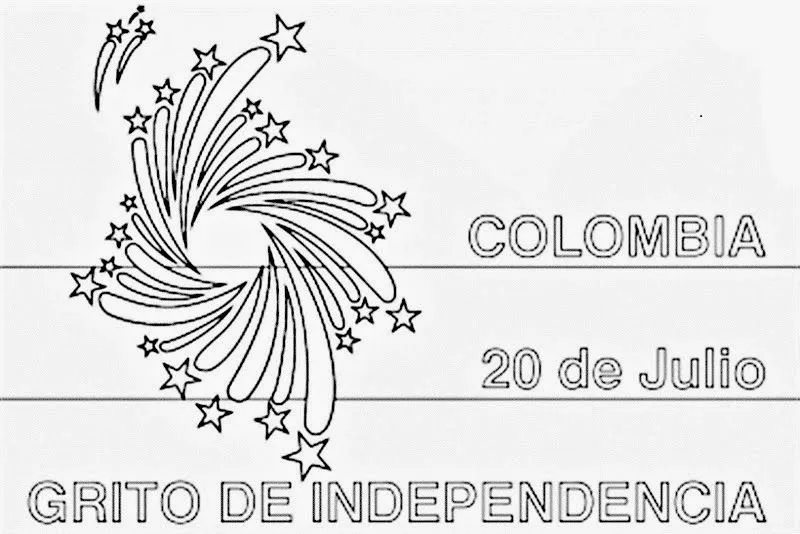 COLOREA TUS DIBUJOS: Dia de La Independencia para colorear