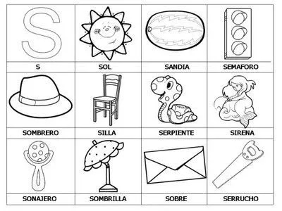 COLOREA TUS DIBUJOS: Laminas con dibujos para aprender palabras y ...