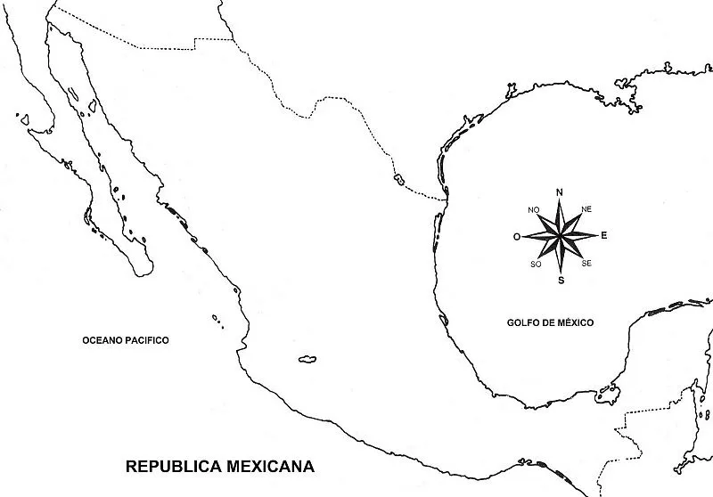 COLOREA TUS DIBUJOS: Mapa de la República Mexicana sin nombres ...