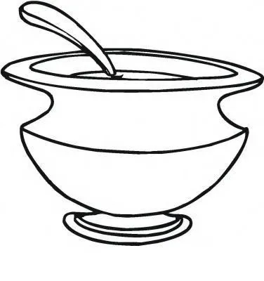COLOREA TUS DIBUJOS: Plato de sopa para colorear y pintar