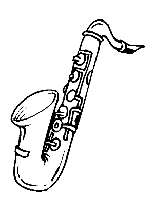 COLOREA TUS DIBUJOS: Saxofón para colorear y pintar