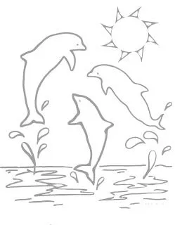 Colorea esta lámina para colorear con delfines jugando en el mar! Colorea esta lámina para colorear con delfines jugando en el mar!