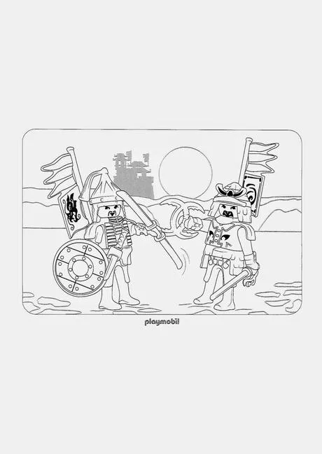 Colorea con Playmobil: Dragones y Piratas - Paperblog