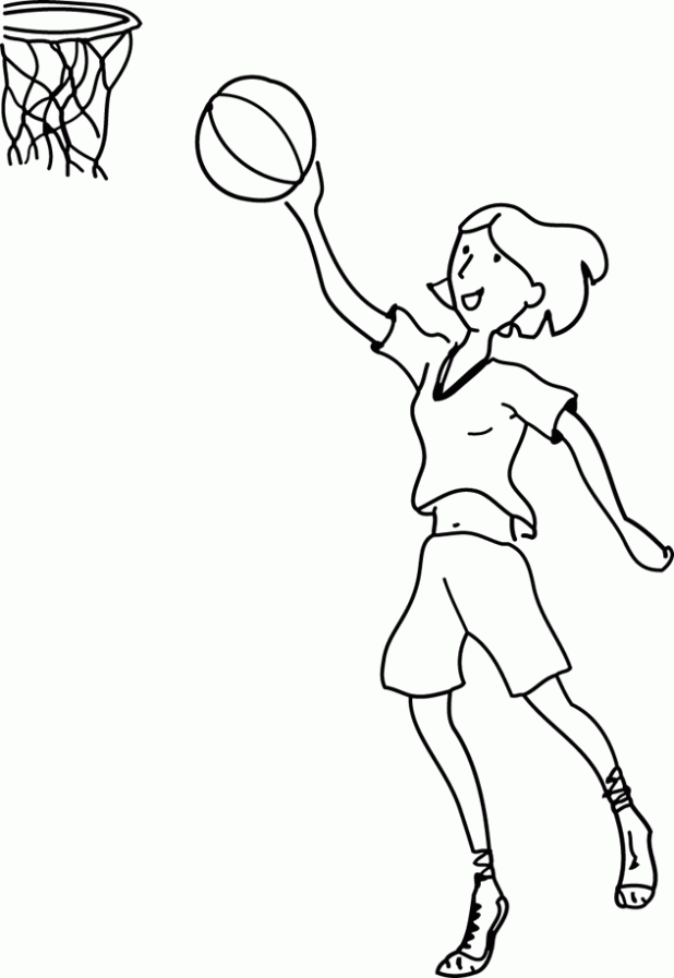 Dibujo de Baloncesto para colorear. Dibujos infantiles de ...