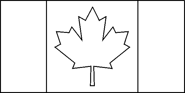Colorear Bandera de Canada ~ Dibujos para Colorear Infantil