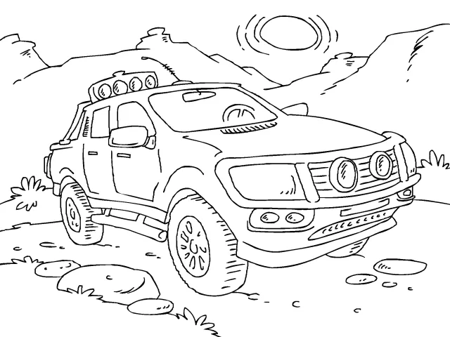 Dibujos para colorear de carros monster - Imagui