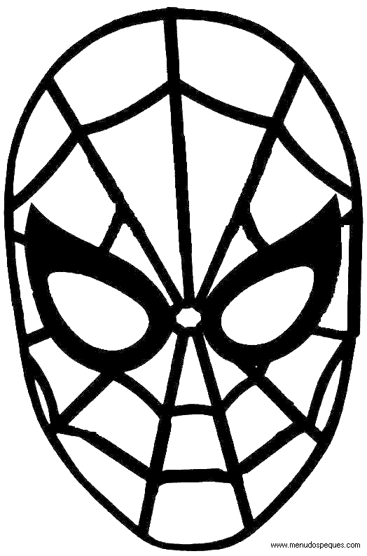 Caretas para colorear spiderman - Imagui