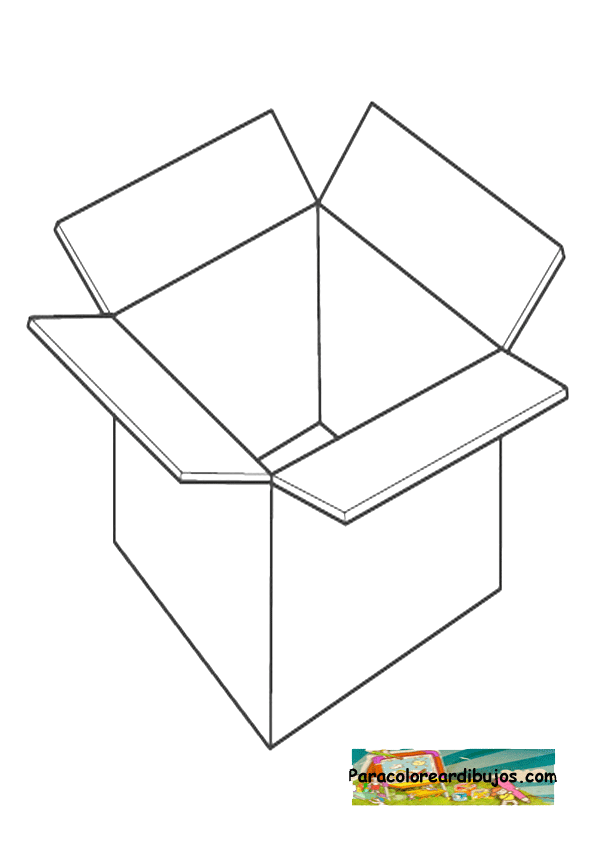 Colorear dibujo de caja de carton | Colorear dibujos Colorear dibujo de caja de carton | Colorear dibujos