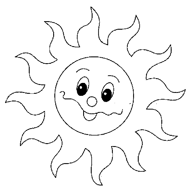 Colorear dibujo el Sol – para preescolar | sol | Pinterest