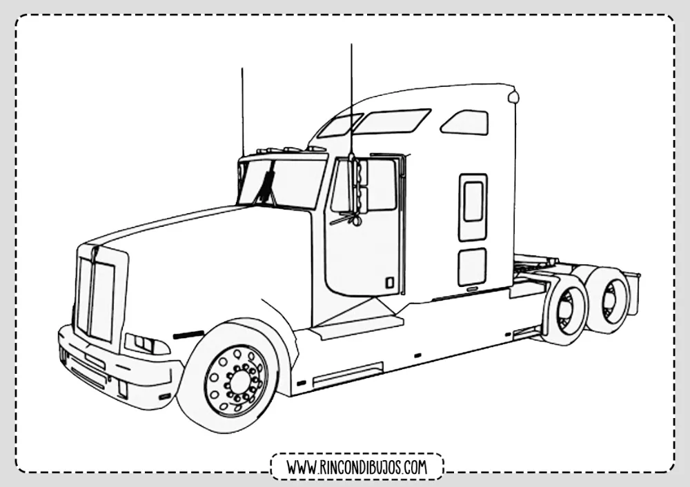 Colorear Dibujos de Camiones - Rincon Dibujos | Camion dibujo, Camiones,  Dibujos para colorear