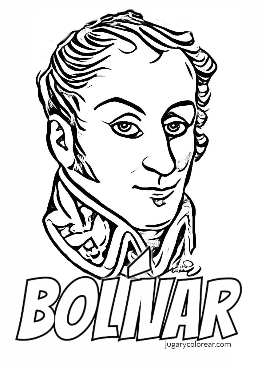 colorear tus dibujos: Dibujos de Simón Bolívar para colorear