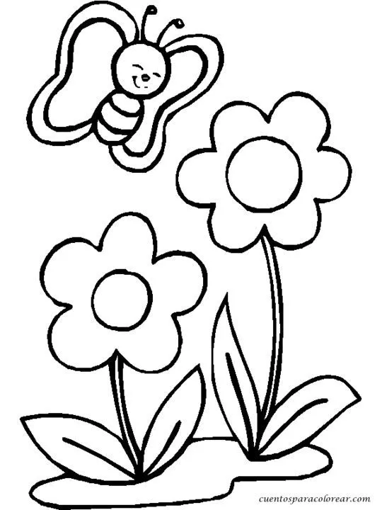 Colorear-dibujos-flores- ...
