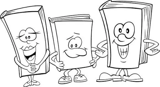 Dibujos de libros con sus partes en blanco y negro - Imagui Dibujos de libros con sus partes en blanco y negro - Imagui