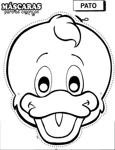 Máscara de pato para colorear | Dibujos Disney