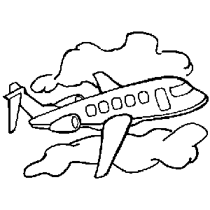 Avion para colorear
