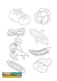 Para colorear dibujos de verduras | Para colorear dibujos y dibujos