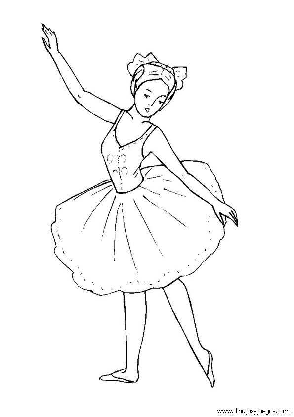bailarinas-ballet-006 | Dibujos y juegos, para pintar y colorear